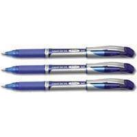 pentel energel xm metal tip rollerball pen 07mm blue