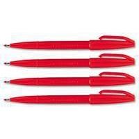 pentel sign pen fibre tipped red s520 b