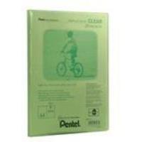 Pentel Recycology Display Book A4 Clear 30-Pocket Green