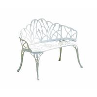 Perth Cast Bench in White