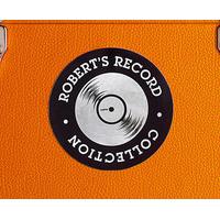 Personalised Portable Singles & CD Storage Box, Orange