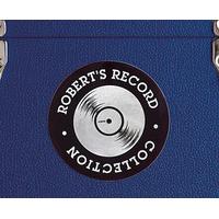 Personalised Portable Singles & CD Storage Box, Blue