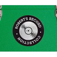 Personalised Portable Singles & CD Storage Box, Green