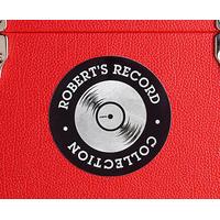 Personalised Portable Singles & CD Storage Box, Red