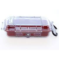 peli 1015 microcase clear with red liner