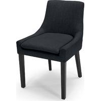 Percy Scoop Back Chair, Midnight Black
