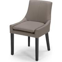 Percy Scoop Back Chair, Pewter Grey PU