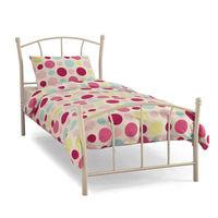 penny glossy white bed frame white