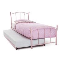 Penny Pink Gloss Metal Guest Bed Serene Penny Pink Gloss Metal Guest Bed