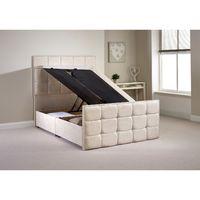 Pembroke Ottoman Divan Bed Frame Cream Chenille Fabric Small Single 2ft 6