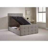 Pembroke Ottoman Divan Bed Frame Silver Chenille Fabric Small Single 2ft 6