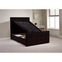 Pembroke Ottoman Divan Bed Frame Black Chenille Fabric Single 3ft