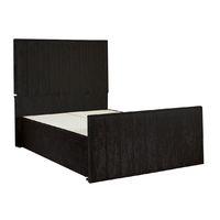 Peacehaven Divan Bed Frame Black Velvet Fabric Single 3ft