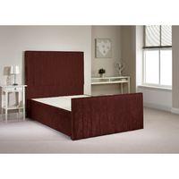 Peacehaven Divan Bed Frame Mulberry Velvet Fabric Small Single 2ft 6