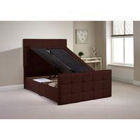 Pembroke Ottoman Divan Bed Frame Chocolate Chenille Fabric Super King 6ft