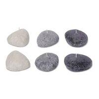 Pebble Shaped Unscented Candle Pack of 6