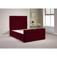 Pembroke Ottoman Divan Bed Frame Aubergine Chenille Fabric Small Single 2ft 6