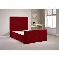 pembroke ottoman divan bed frame raspberry chenille fabric king size 5 ...