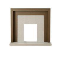 Pennington American Walnut & Manila Veneered MDF & Micro Marble Fire Surround