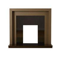 Pennington American Walnut & Black Veneered MDF & Micro Marble Fire Surround