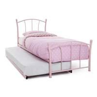 penny pink gloss metal guest bed serene penny pink gloss metal guest b ...