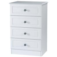 pembroke white chest of drawer 4 drawer midi