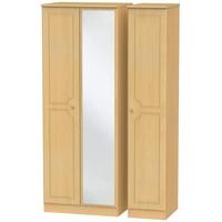 Pembroke Beech Triple Wardrobe - Tall with Mirror