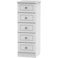 pembroke white chest of drawer 5 drawer locker