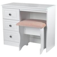 pembroke white dressing table vanity knee hole