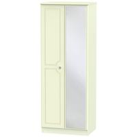 Pembroke Cream Wardrobe - Tall 2ft 6in with Mirror