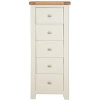 perth french ivory chest of drawer tall 5 drawer