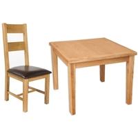 perth oak dining set with 4 chairs