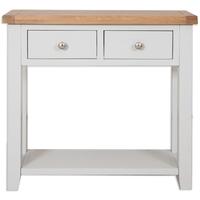 perth french grey console table 2 drawer