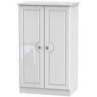 pembroke high gloss white wardrobe 2ft 6in plain midi