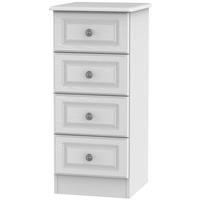 Pembroke White Chest of Drawer - 4 Drawer Locker