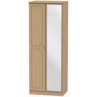 Pembroke Light Oak Wardrobe - Tall 2ft 6in with Mirror