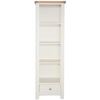 perth french ivory bookcase slim