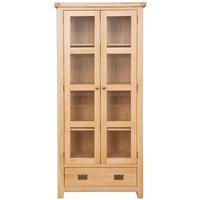 Perth Natural Oak Display Cabinet