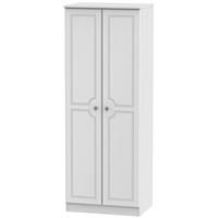 Pembroke White Wardrobe - Tall 2ft 6in with Double Hanging