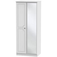 Pembroke White Wardrobe - 2ft 6in with Mirror