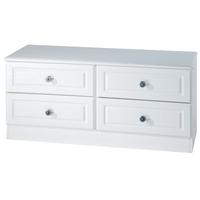 Pembroke White Bed Box - 4 Drawer