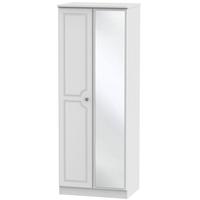 pembroke white wardrobe tall 2ft 6in with mirror