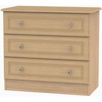 pembroke light oak chest of drawer 3 drawer