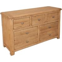 Perth Country Oak Chest of Drawer - Wide 7 Drawer