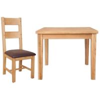 Perth Natural Oak Dining Set with 4 Chairs