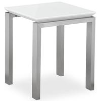 Pella White High Gloss Side Table