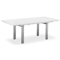 Pella White High Gloss Extending Dining Table