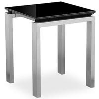 pella black high gloss square dining table