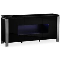 Pella Black High Gloss LED Display Sideboard