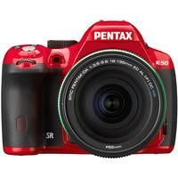 Pentax K-50 Digital SLR with 18-135mm WR DA Lens - Red
